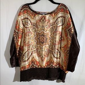 SPEECHLESS | Paisley Poncho Short Butterfly Sleeve